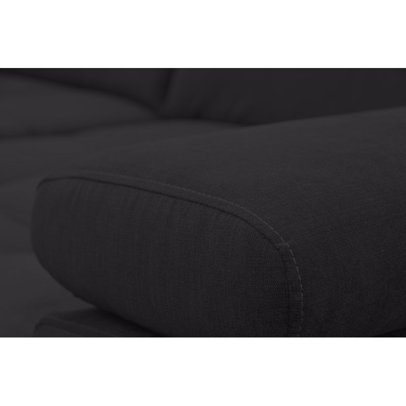 Berrada 5 Seater Corner Sofa, Right Hand Facing, Black