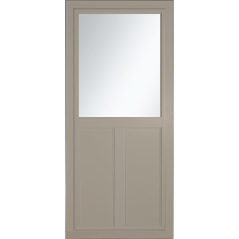 80 Series Highview Storm Door with Retractable Screen (handle sold separately), 32" x 81", Sandstone