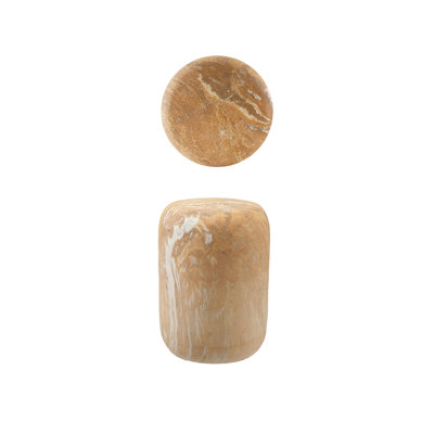 Round Stoneware Table/Stool With Terrazzo Finish