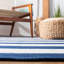 Tapis bleu marine / ivoire rayé tissé à plat à la main Brookvale-23568848