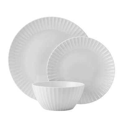 Pfaltzgraff Fluted Grace 24-Piece Dinnerware Set, Service For 8