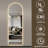 LED Full Length Wall Mirror With Symmetrical Arch Design, 3-Color Dimmable Lighting