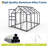 Outdoor Greenhouse 6x8 FT, Polycarbonate Walk-in Garden House with Vented Roof, Heavy-Duty Aluminum Frame for Patio, Backyard Gardening & Plant Protection from Wind