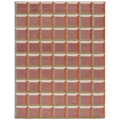 Nickelsen Hand-Tufted Geometric Area Rug