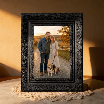 Black 1PC Refined Picture Frame for 5" x 7" Photos and Entryway Decor