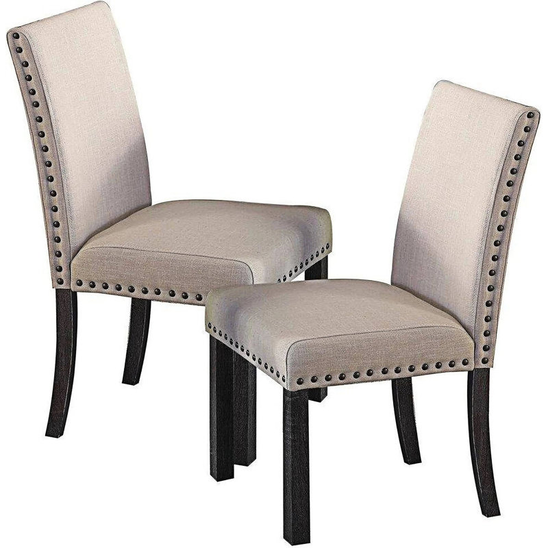Chaise d'appoint rembourrée (ensemble de 2)