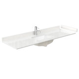 66" Single Countertop with Square Sink (3-Hole), Backsplash & Sidesplash