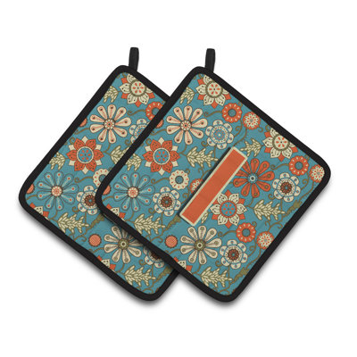 Fleur rétro Potholder