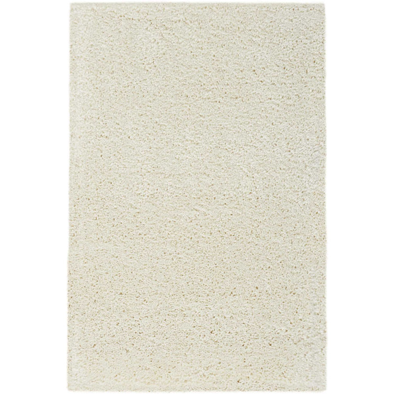 Tapis ivoire Sunny Shag, Rectangle 2 pi 6 po x 4 pi