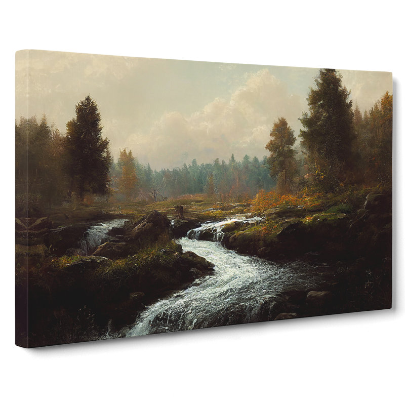 Traditional Forest Stream - Wrapped Canvas, 50cm H x 76cm W x 3cm D
