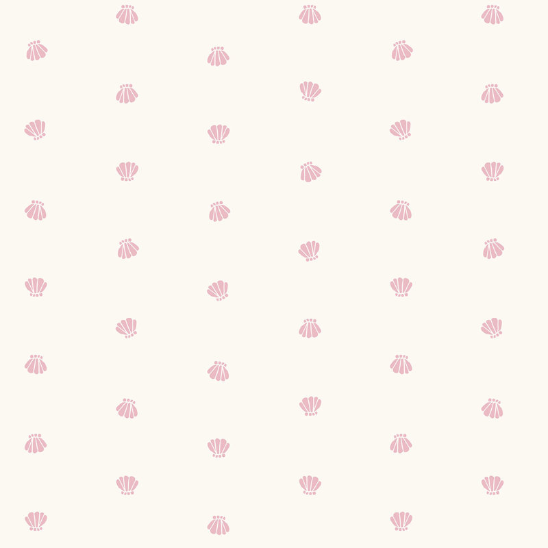 Sea Scallops 33' L x 20.5" W  Wallpaper Roll, Pink