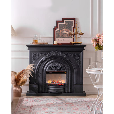 French retro fake flame birdcage heating fireplace