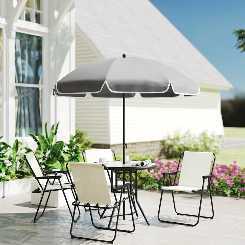 Steel Patio Dining Set Table,