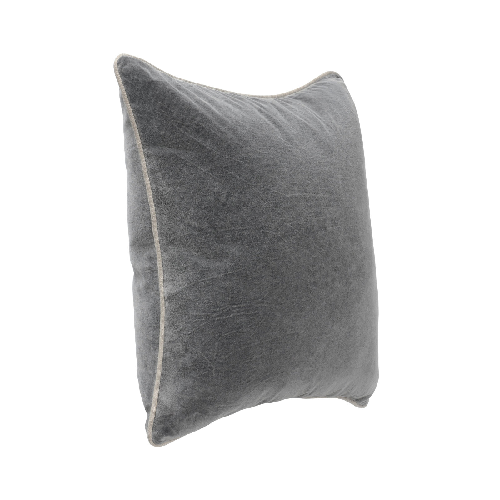 Goodall Cotton Throw Pillow, Dark Gray, Square 22"