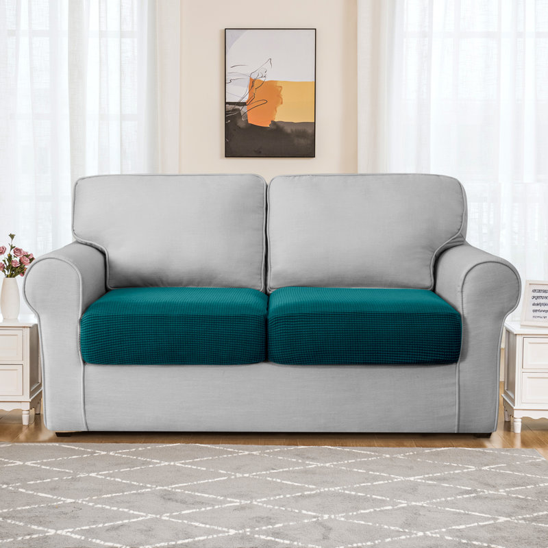 Housse pour causeuse à coussins carrés Allington, Bleu