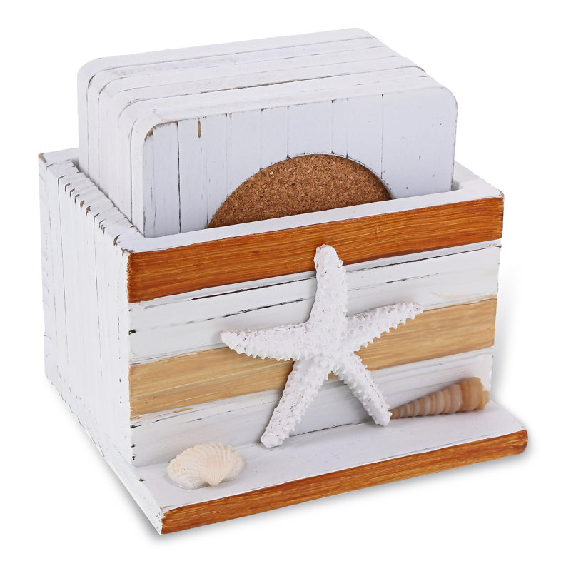 Ensemble de sous-verres en bois Schuttrange Brown