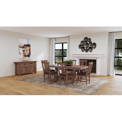Axelle 8pc Extendable Solid Mahogany Dining Set