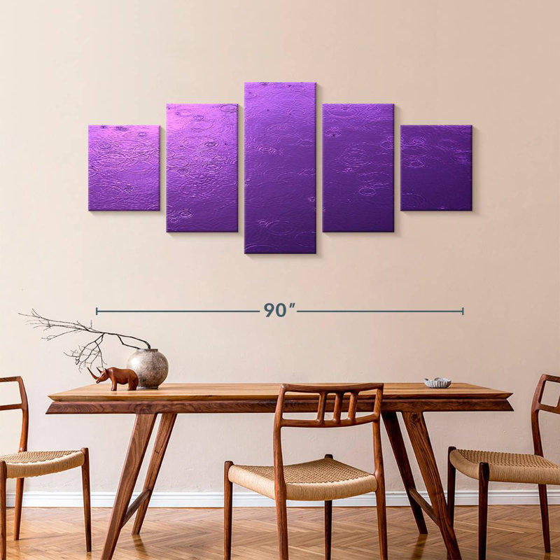 Mauve, pluie, vue, H 42 po x l 92 po