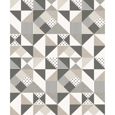 Rouleau de papier peint géométrique l 33 po x l 20,5 po Bunia
