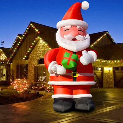14.5Ft Premium Inflatable Santa Claus with Blower – Outdoor Christmas Decoration for Yard, Lawn, or Holiday Party (Without Built-in LED Lights)