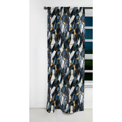 Motif de marbre urbain chic - Rideau de marbre abstrait - Rideau de marbre occultant - 1 panneau