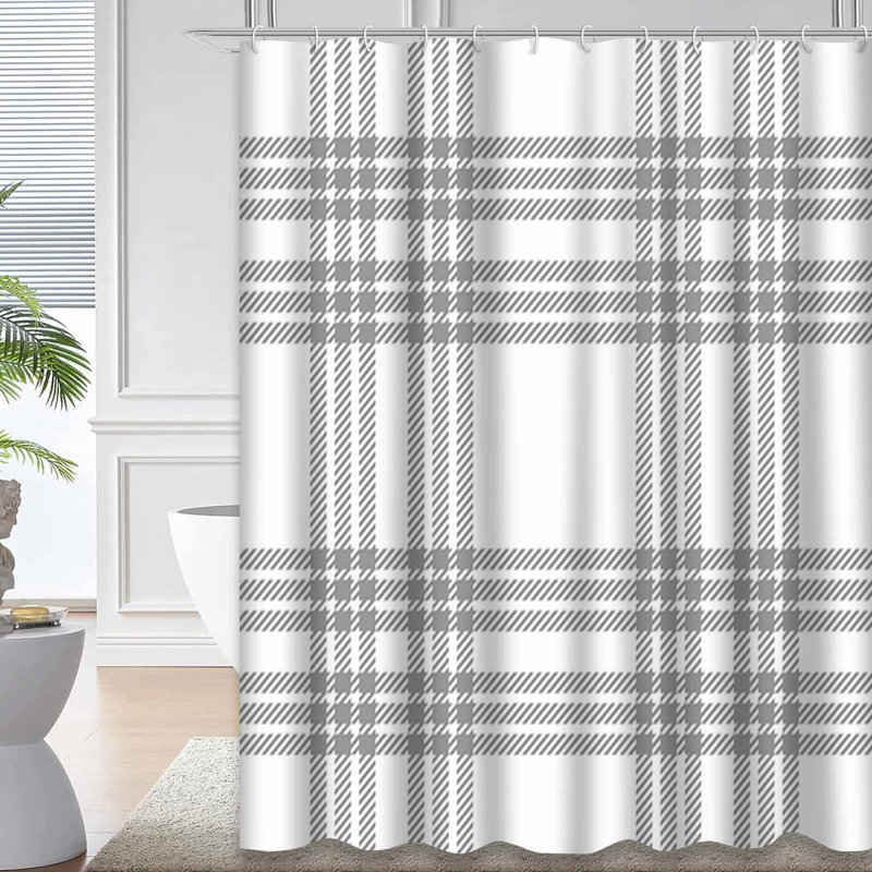 Rideau de douche Tartan, L 72 po x l 72 po