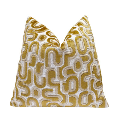 Retro Graphic Velvet Throw Pillow Cover