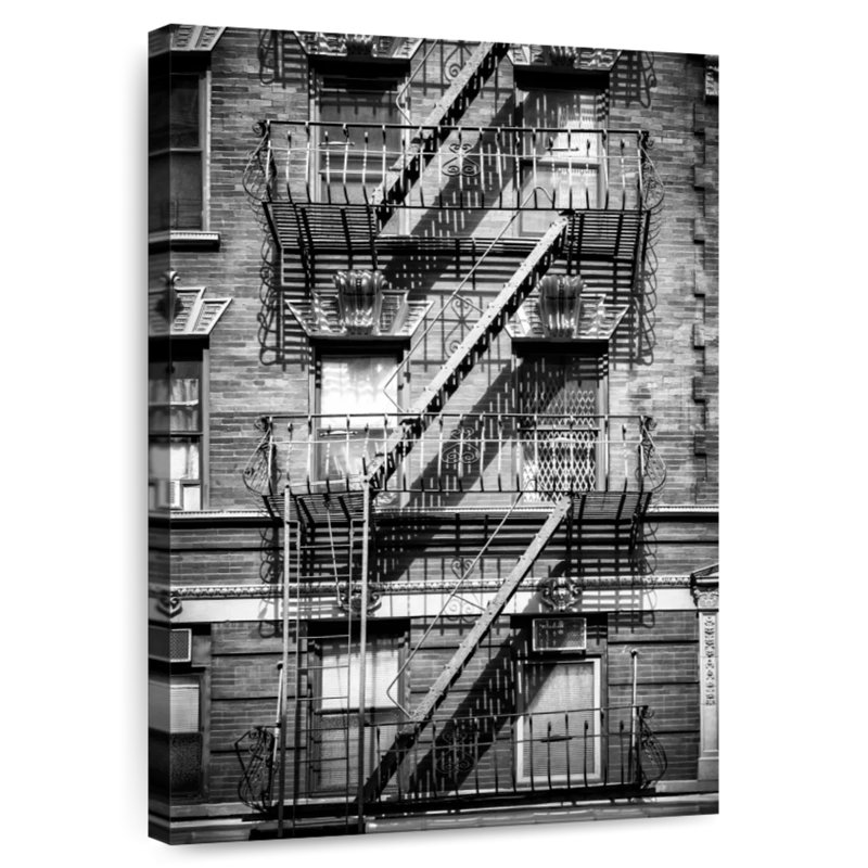 Lilie NYC Facade With Fire Escape, 51" H x 34" W