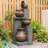 50.39" H Large Outdoor Water Fountain with Lights - 4 Tiered Cascading Bowls Waterfall Fountain for Garden, Patio, Backyard, Porch Inside - Freestanding Outdoor Water Feature-975255134