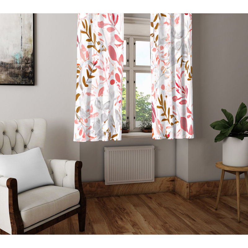Derreon Semi Sheer Curtain Pair, 20" W x 61" L
