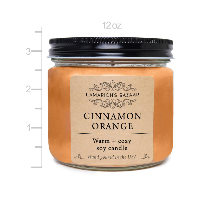Bougie parfumée à la cannelle et à l'orange sanguine