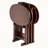 The Andaluss Solid Wood End Table Set comes in a Cappuccino finish, 25.51'' H X 23.7'' W X 15.83'' D