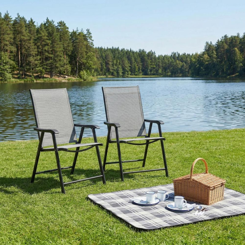 Stylish Stackable Garden Chairs, Gray
