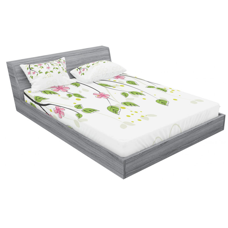 Microfiber Sheet Set, Queen Sheet Set with Fitted Sheet