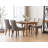 Ultra Side Dining Chair, Thickened fabric chairs with neutrally toned solid wood legs, Bronze nail head, Set of 2