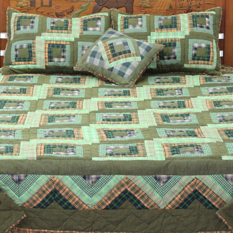 Courtepointe simple Log Cabin, Grand
