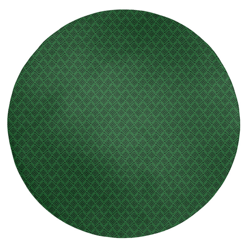 Tapis carré vert labyrinthe carré, Rond 5 pi