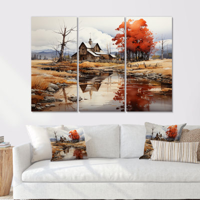 Ensemble de décorations murales Peaceful Barnyard Landscape II - Farm
