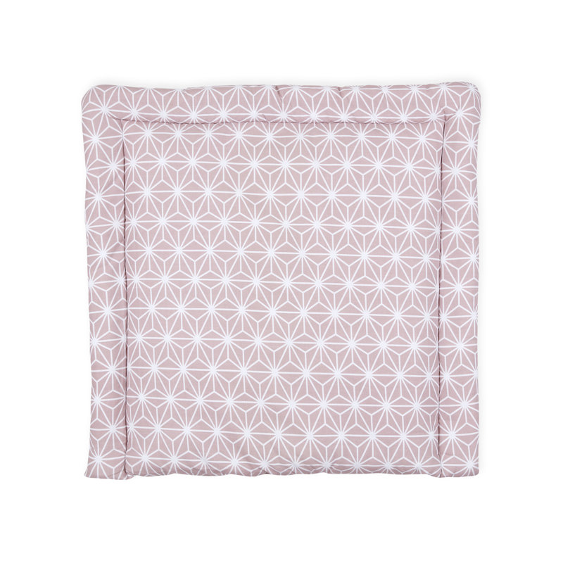 Weiße Diamante 100% Cotton Changing Mat, Pink, 78cm H x 78cm W x 4cm D