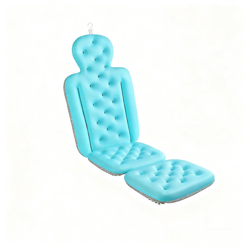 Coussin de bain épais pour le cou et le dos, bleu
