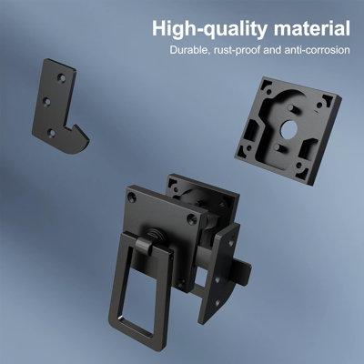 Double Side Gate Latch, Heavy Duty Swinging Door Latch Gate Hardware