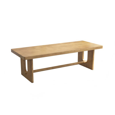 Table de conférence 110,24 "en bois massif minimaliste moderne au fini naturel
