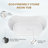 69" Double Slipper Deep Soaking Freestanding Solid Surface Bathtub