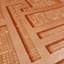 Versace Orange Red Copper Metallic Greek Key Lines Textured Wallpaper 3d
