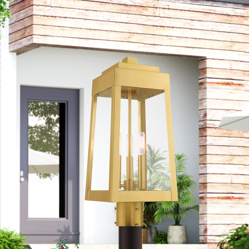 Antionetta Lantern Head, 20.37" H x 8.25" W x 8.25" D, Satin Brass