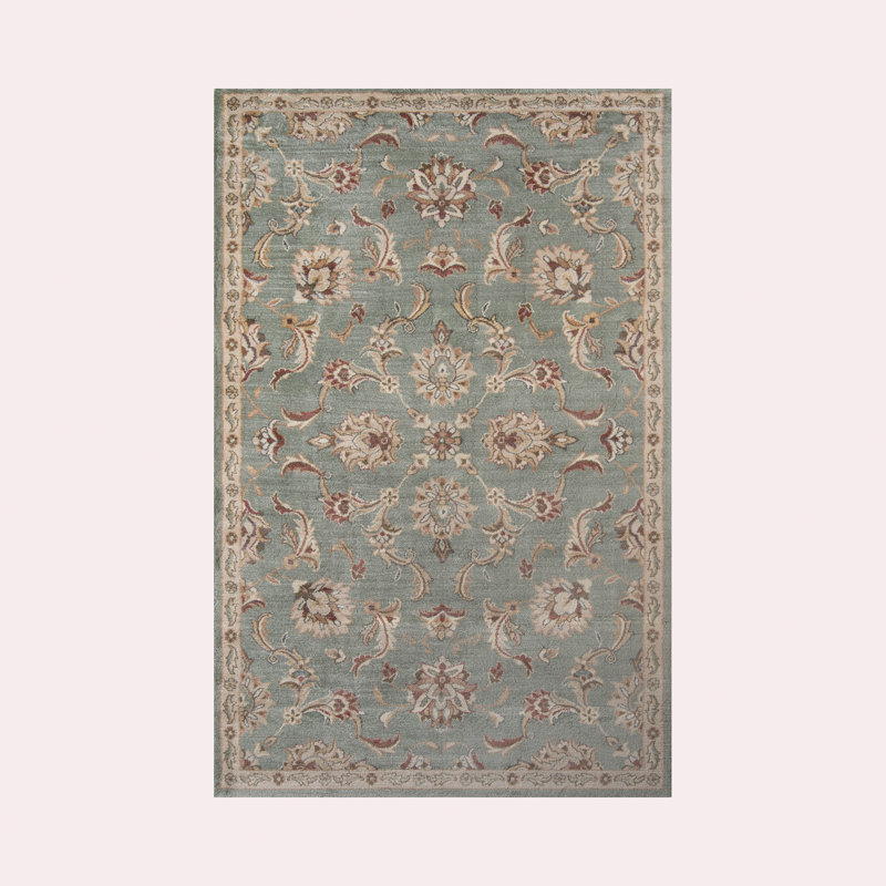 Tapis tissé à la machine sauge Edley, Rectangle 2 pi x 3 pi