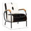 Ebony Genuine Goat Hide Upholstered Occasional Chair