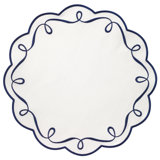 Ribbon Twirl Cotton Blend Scalloped Placemats