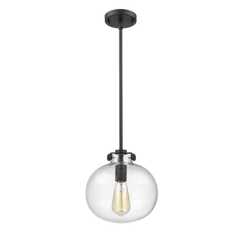 Luminaire sphère suspendu 1 lumières simple Mullaney, Bronze peint