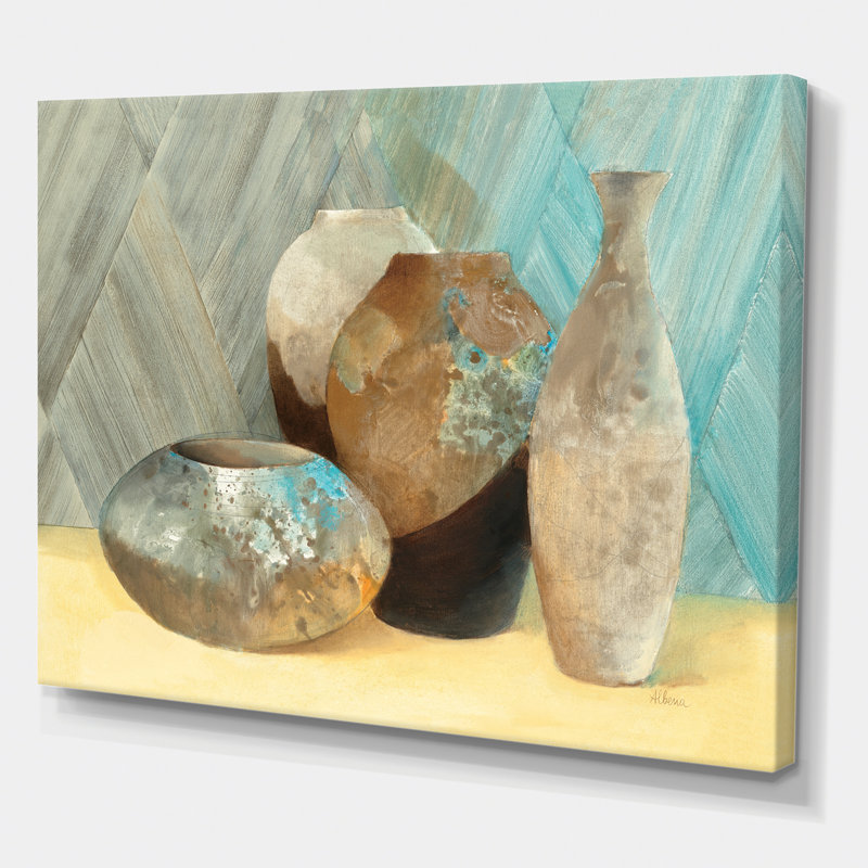 «Still Life of Vase Bottle», reproduction d'art sur toile tendue, H 36 po x l 46 po x P 1,5 po